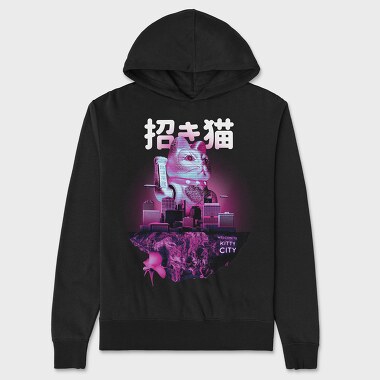 Floating Island Kittie City, Unisex Men's Hoodie