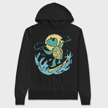 Turtle Surfing, Unisex Men's Hoodie
