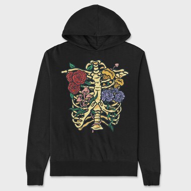 Flowers and Mushrooms, Unisex Men's Hoodie