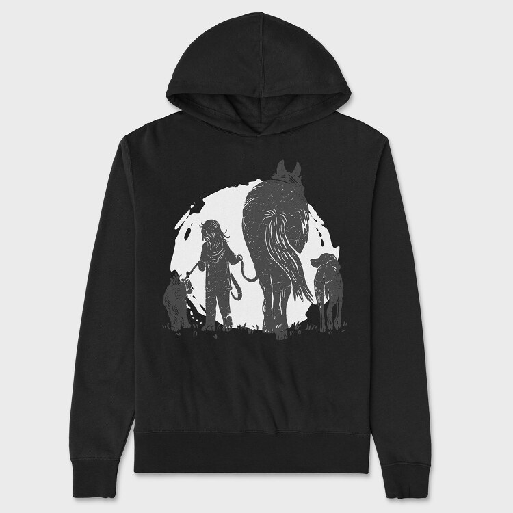 Girl And Animals, Unisex Men's Hoodie