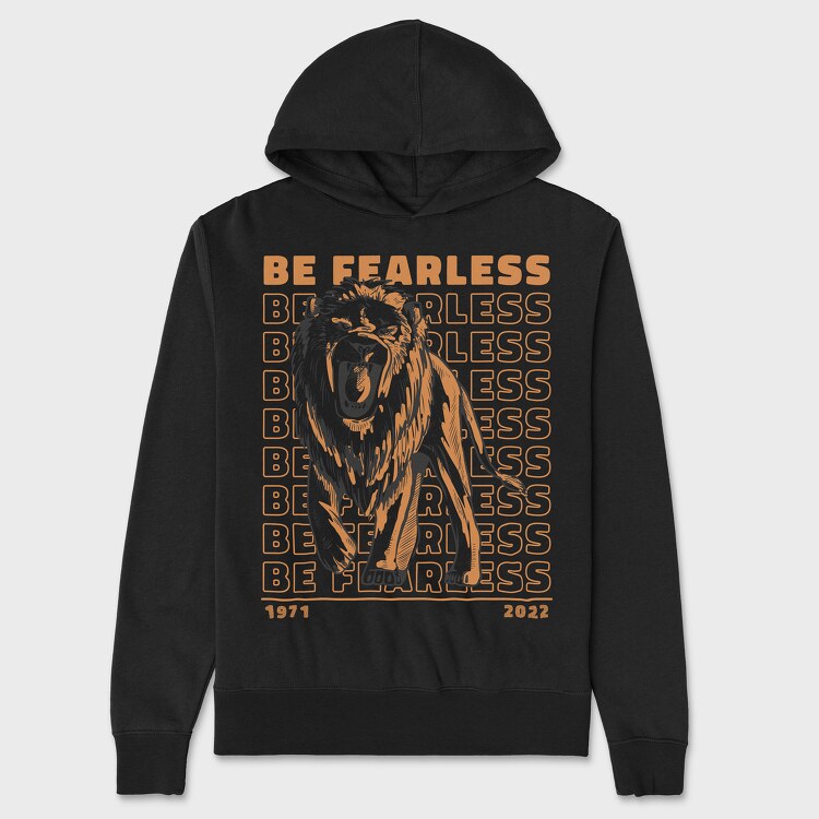 Be Fearless Lion, Unisex Men's Hoodie
