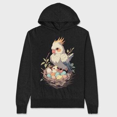 Cockatiel, Unisex Men's Hoodie