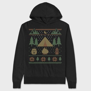 Ugly Sweater Camping, Unisex Men's Hoodie