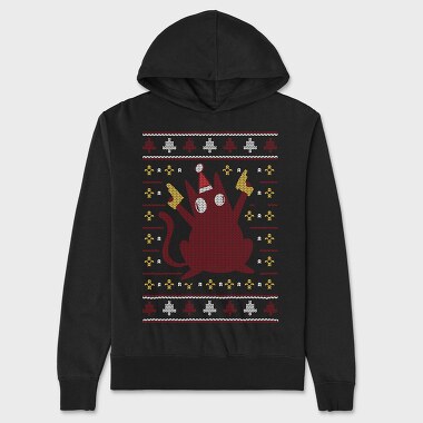 Ugly Sweater Cat, Unisex Men's Hoodie