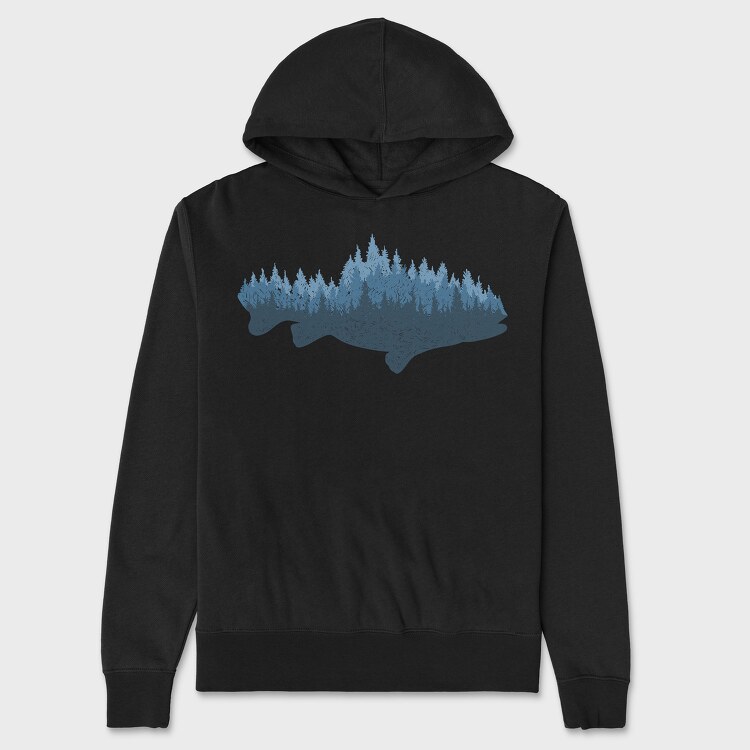 Forest Fish, Unisex Men's Hoodie