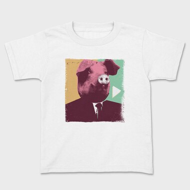 Pig Head, Kids' T-Shirt