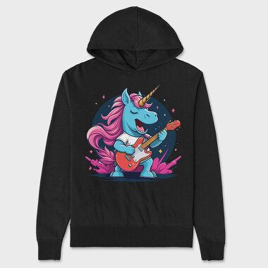 Unicorn Guitar, Unisex Men's Hoodie