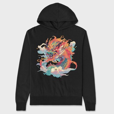 Colorful Dragon Chinese, Unisex Men's Hoodie