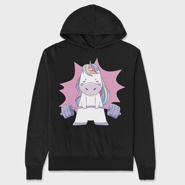 Unicorn Lifting Weights, Unisex Men's Hoodie