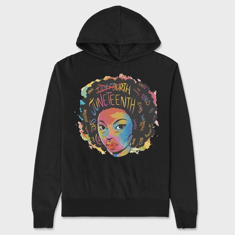 Juneteenth Tie Dye, Унисекс Мъжко Суичър