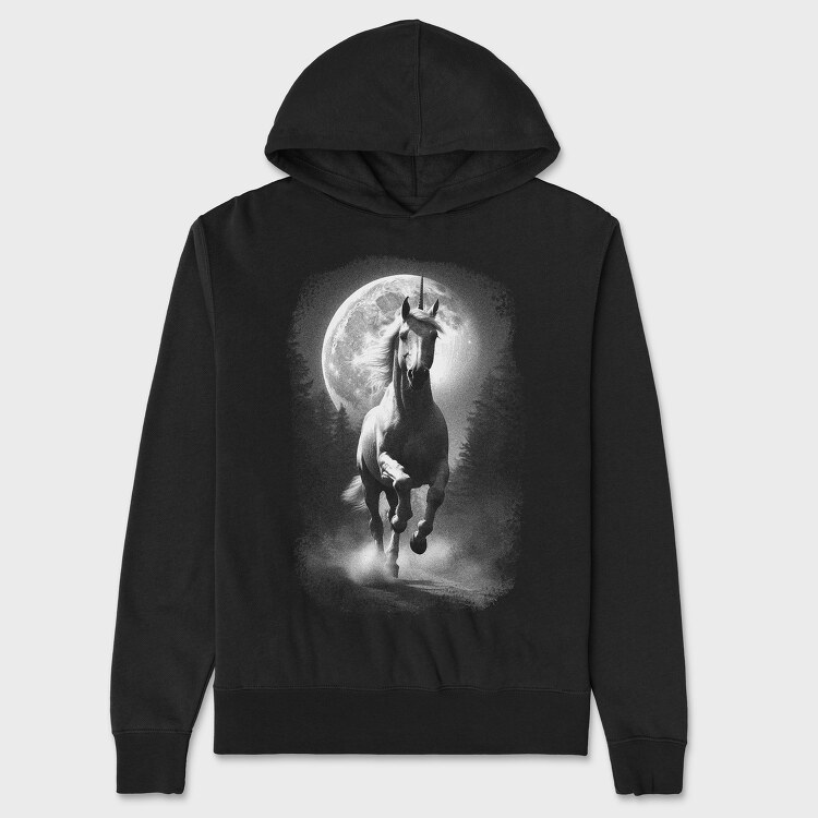Unicorn Monochrome, Унисекс Мъжко Суичър