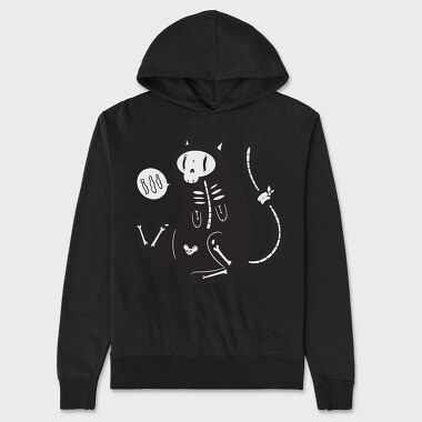 Skeleton Cat, Unisex Men's Hoodie