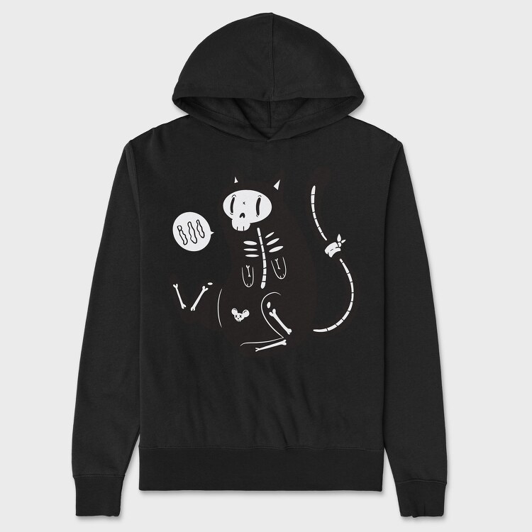 Skeleton Cat, Unisex Men's Hoodie