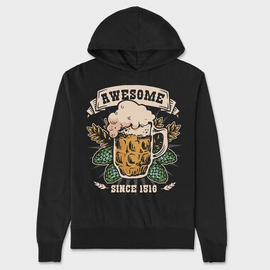 Unisex Men's Hoodie, Beer Awesome Since