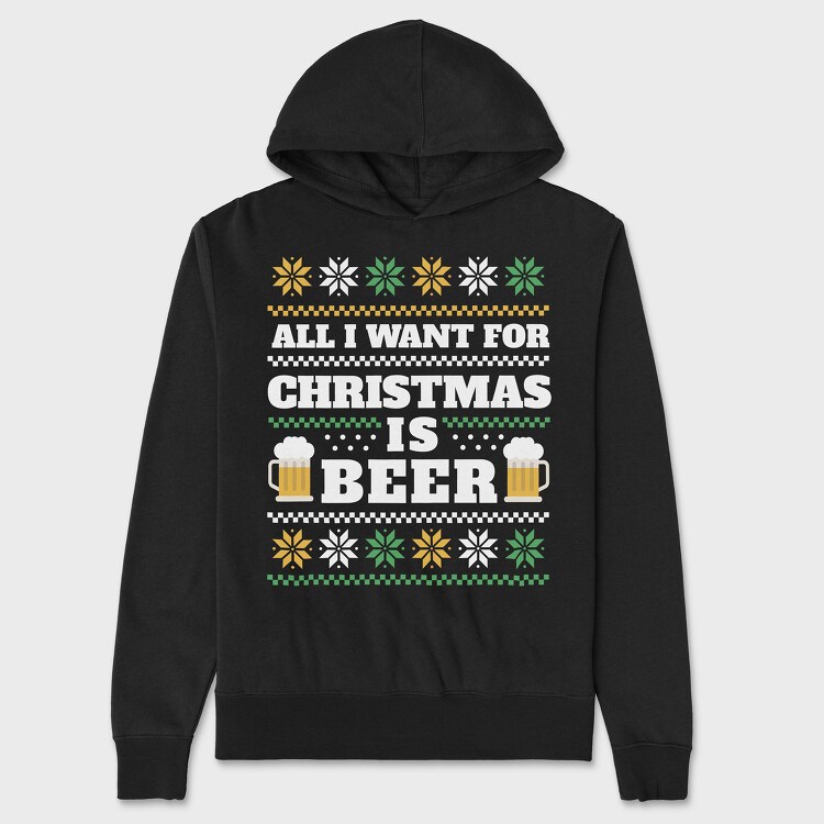 Beer Ugly Sweater 2, Unisex Men's Hoodie