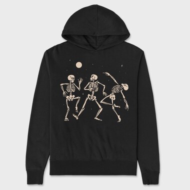Vibing Dancing Skeletons, Unisex Men's Hoodie