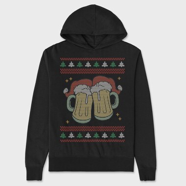 Beer Ugly Sweater, Unisex Men's Hoodie