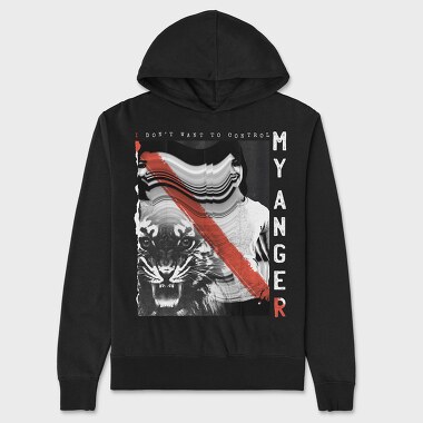 Unisex Men's Hoodie, Control My Anger