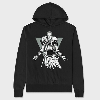 Unisex Men's Hoodie, Viking Animation