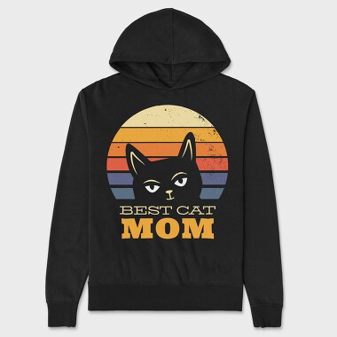 Best Cat Mom Retro, Unisex Men's Hoodie