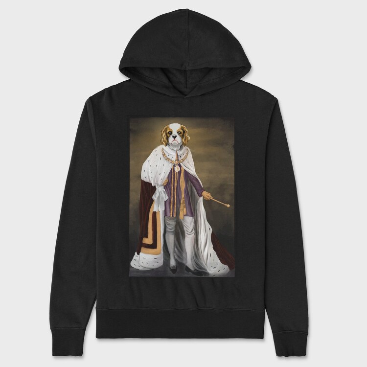 King Dog Painting Cavalier, Унисекс Мъжко Суичър