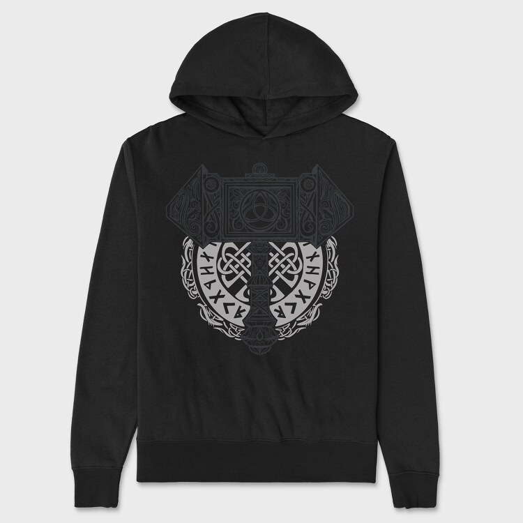 Knot Viking Mjolnir, Unisex Men's Hoodie
