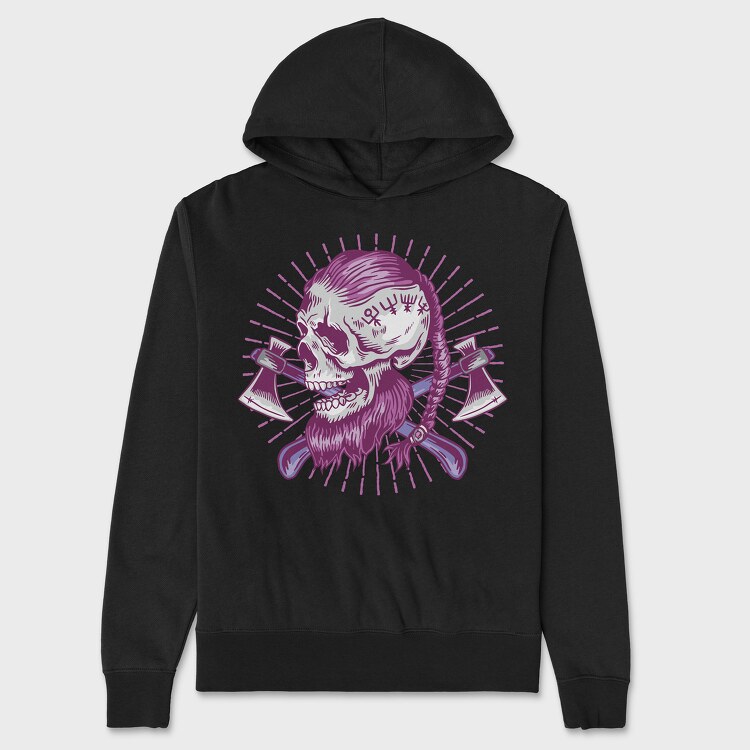 Viking Skull 4, Unisex Men's Hoodie