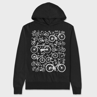 Bicycles Pattern, Unisex Men's Hoodie