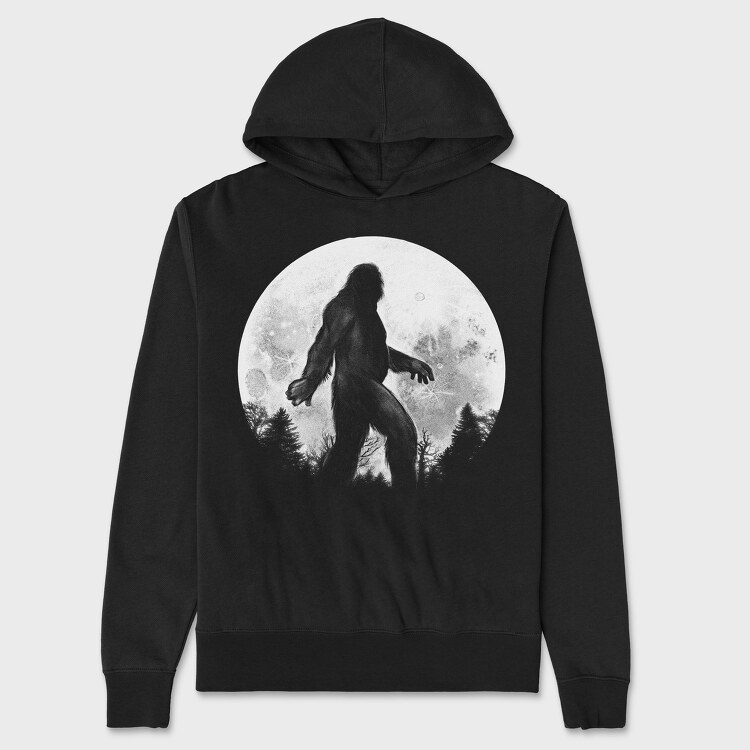Big Foot Moon Monochrome, Унисекс Мъжко Суичър