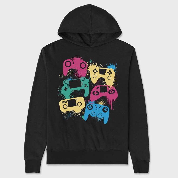 Gaming Joysticks, Unisex Men's Hoodie