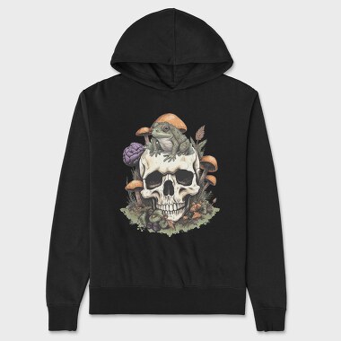 Cottagecore Frog Skull, Unisex Men's Hoodie