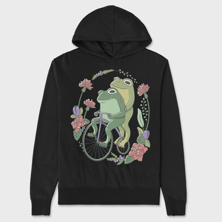 Cottagecore Frogs, Unisex Men's Hoodie