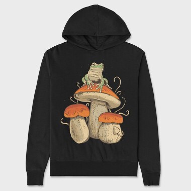 Cottagecore Mushroom Frog, Унисекс Мъжко Суичър