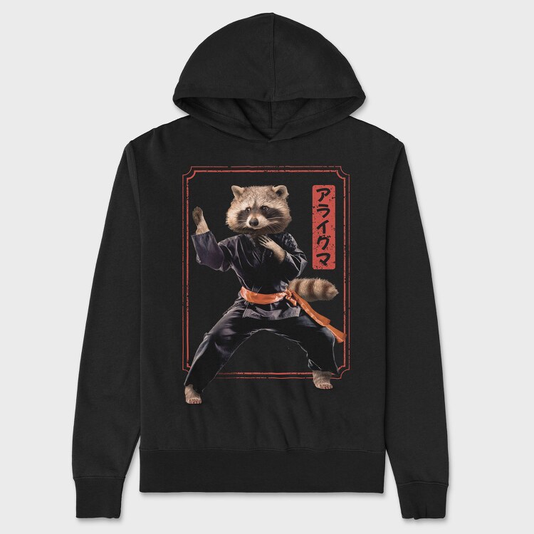 Kungfu Raccoon, Unisex Men's Hoodie