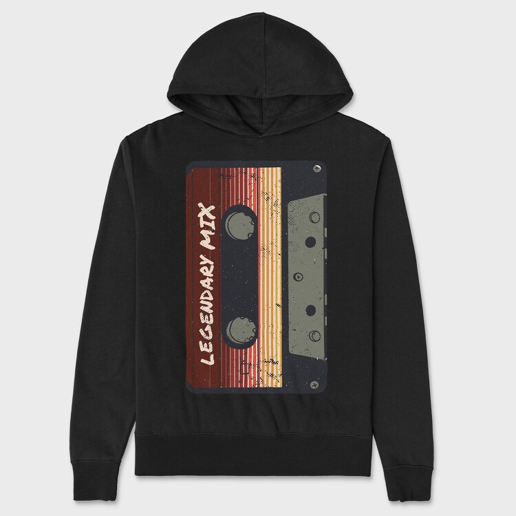 Vintage Cassette Legendary Mix, Unisex Men's Hoodie