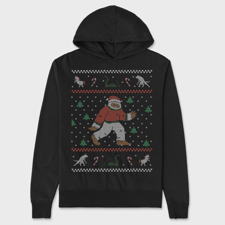 Bigfoot Ugly Sweater, Unisex Men's Hoodie