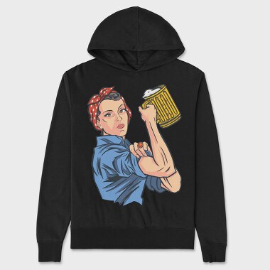 Beer Woman, Unisex Men's Hoodie