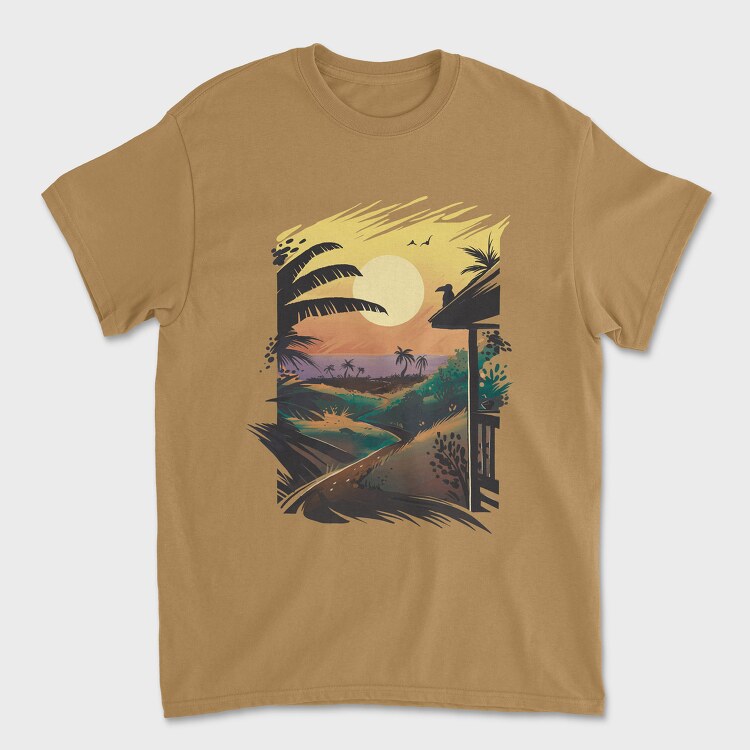 Crane Broken Heart, Унисекс Мъжка Тениска