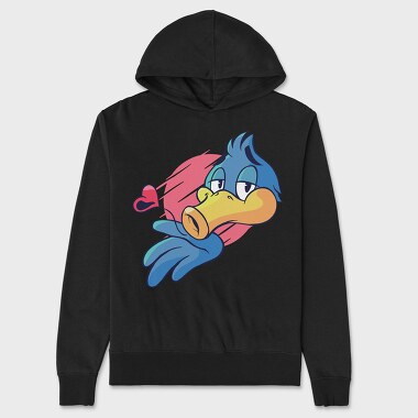 Bird Kiss Heart, Unisex Men's Hoodie