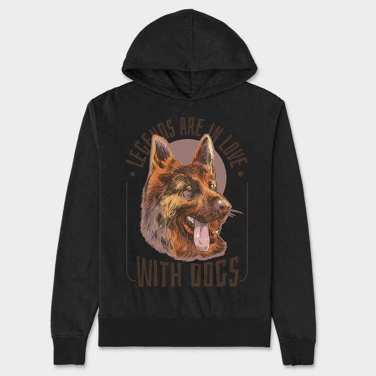Legend Are in Love With Dogs, Унисекс Мъжко Суичър