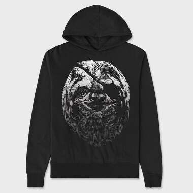 Blindfold Sloth Portrait, Unisex Men's Hoodie