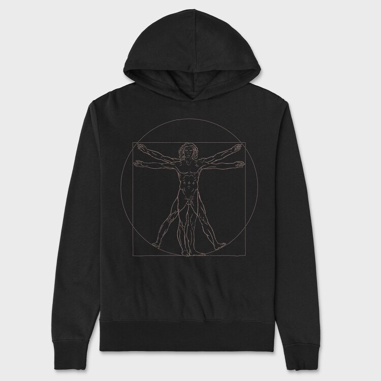 Vitruvian Man, Unisex Men's Hoodie