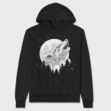 Wolf Moon, Unisex Men's Hoodie