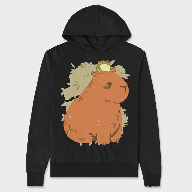 Cute Capybara Frog, Унисекс Мъжко Суичър