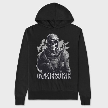 Skull Soldier Game, Unisex Men's Hoodie