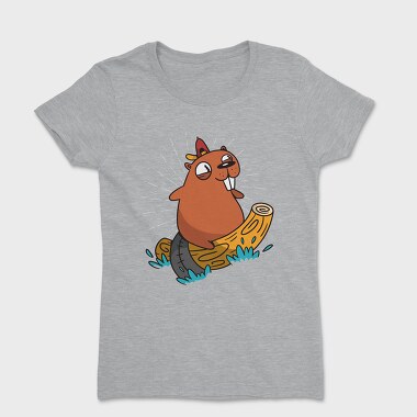 Surfing Beaver, Women's T-Shirt