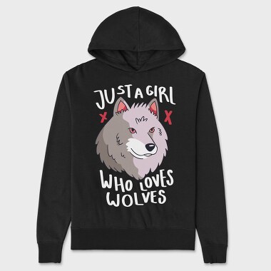 Girl Who Loves Wolves, Унисекс Мъжко Суичър