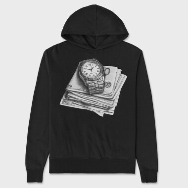 Watch and Money Stack, Unisex Men's Hoodie