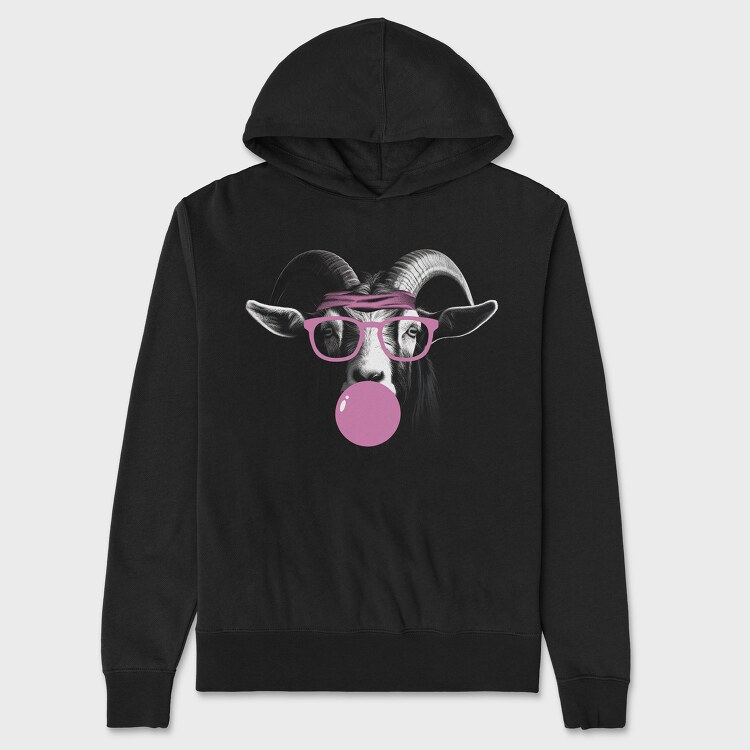 Goat Monochrome Bubblegum, Unisex Men's Hoodie