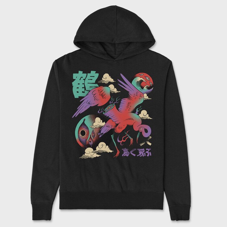 Psychedelic Japanese 01, Unisex Men's Hoodie